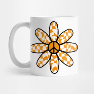 70s Style, Flower Peace Sign Mug
